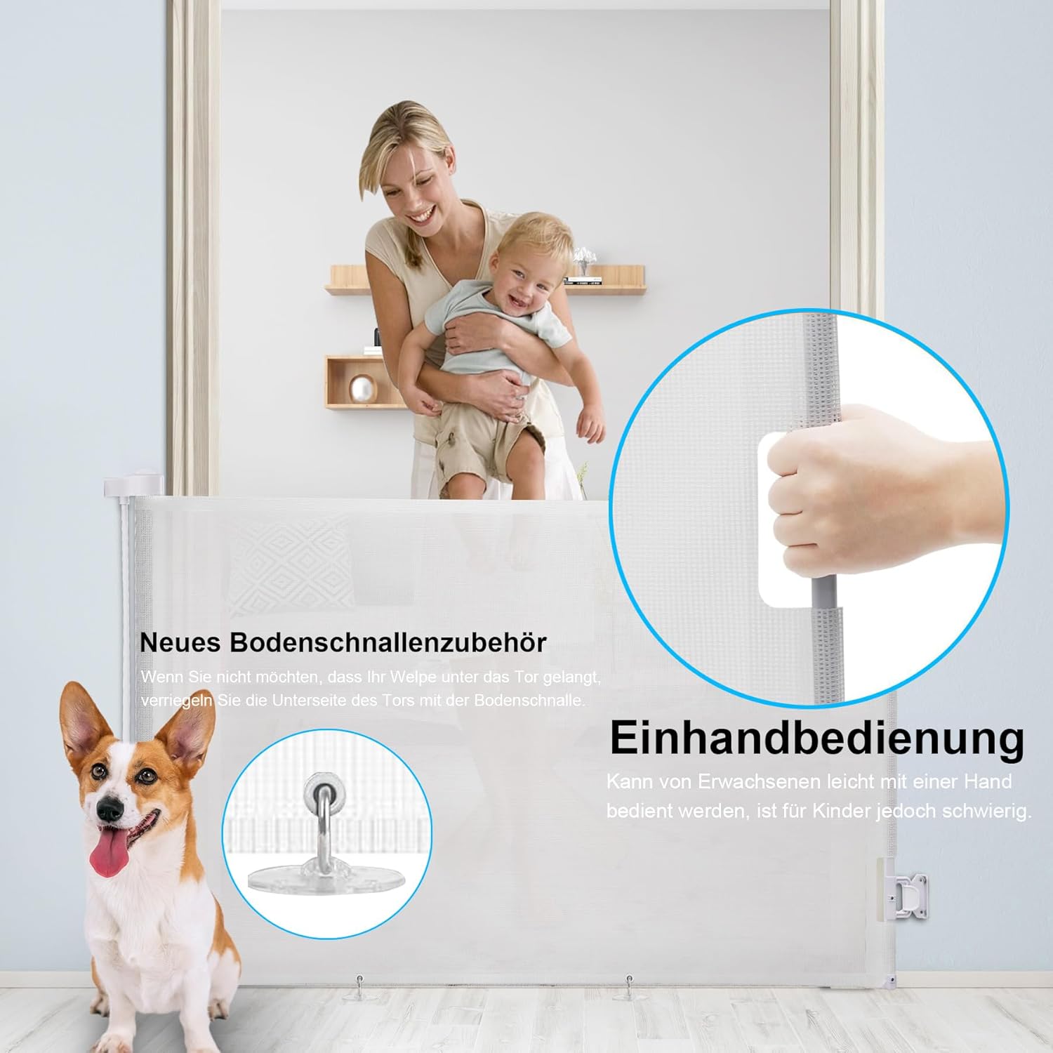 Detalle 2 de Einziehbares Babygitter bis 150 cm