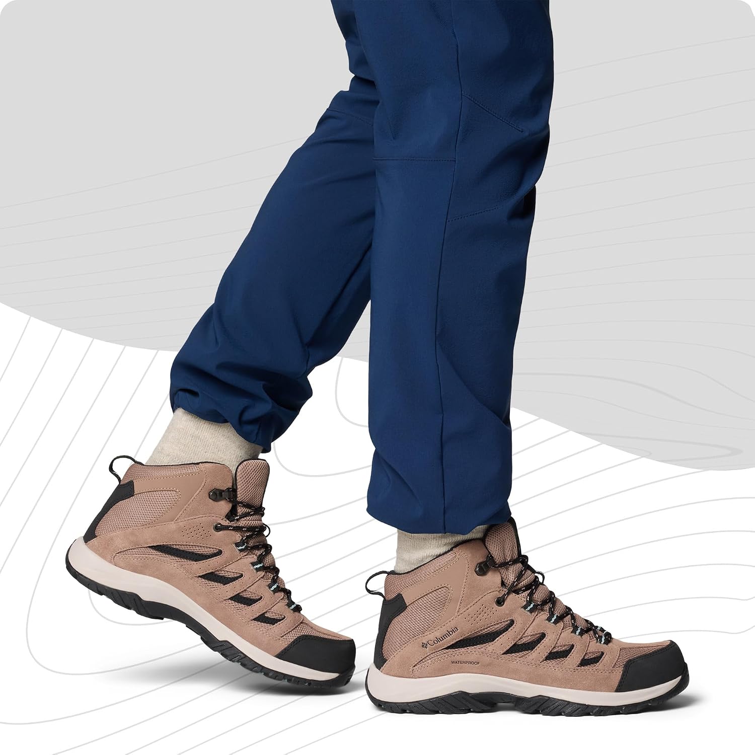 Detalle de Columbia Crestwood Mid Waterproof: bottes de trekking imperméables pour homme, taille moyenne