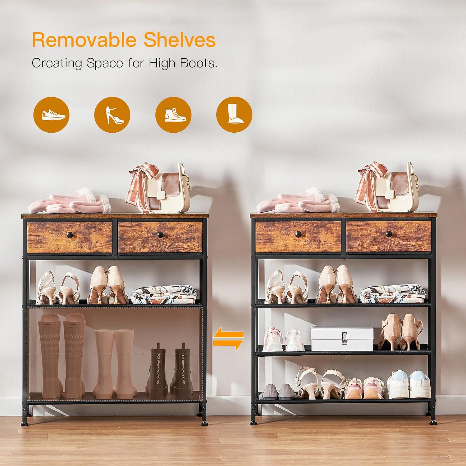 Thumbnail 4 de USIKEY 4-Tier Shoe Rack
