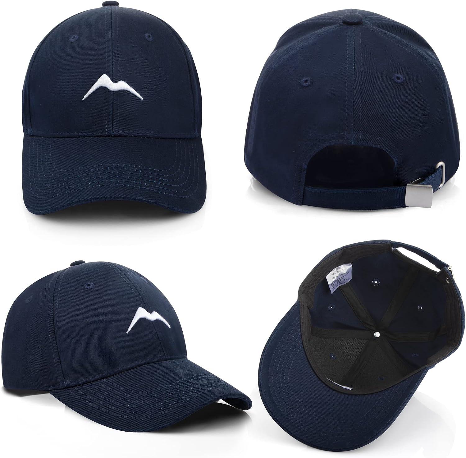 Detalle de Momoshe Cap: 100% Baumwolle Baseballkappe, verstellbar und atmungsaktiv – Uni-Größe (53–62 cm)
