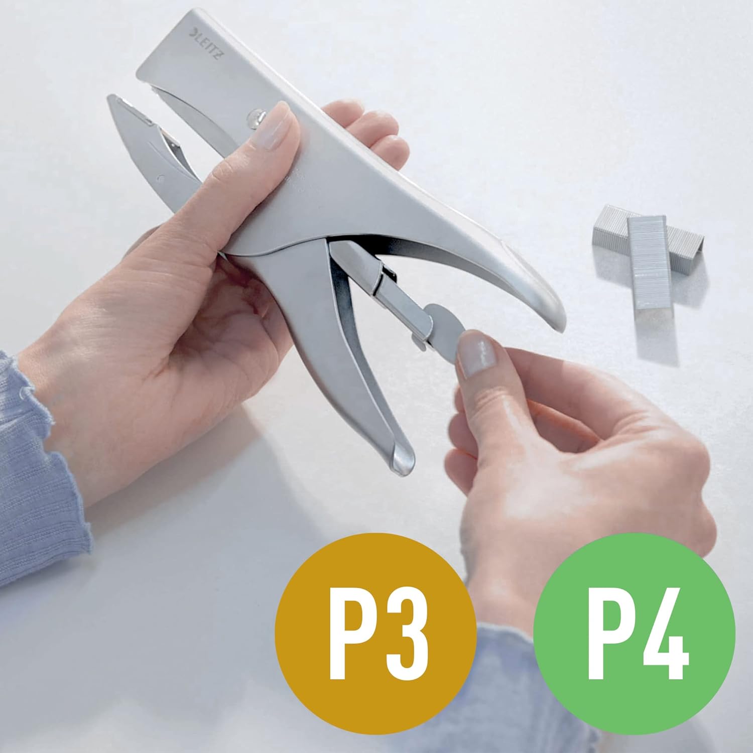 Thumbnail 5 de Leitz Heftzange 40 Blatt – Ergonomisch, hinterladend, Silber 55490081