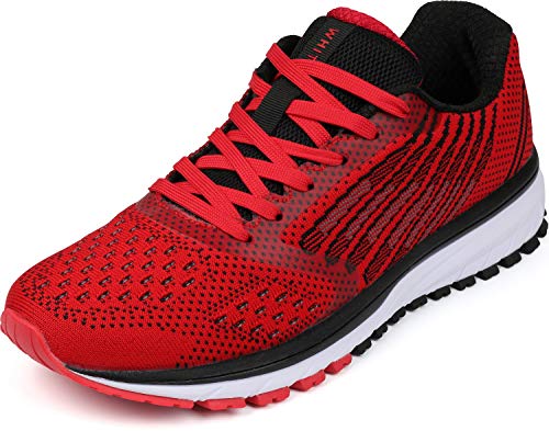 Detalle de WHITIN Laufschuhe Turnschuhe Herren Damen Rot 45 – Vielseitig und atmungsaktiv