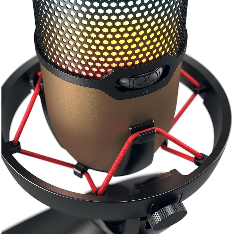 Detalle de Cherry UM 9.0 PRO RGB: micrófono USB de mesa para streaming y podcasting
