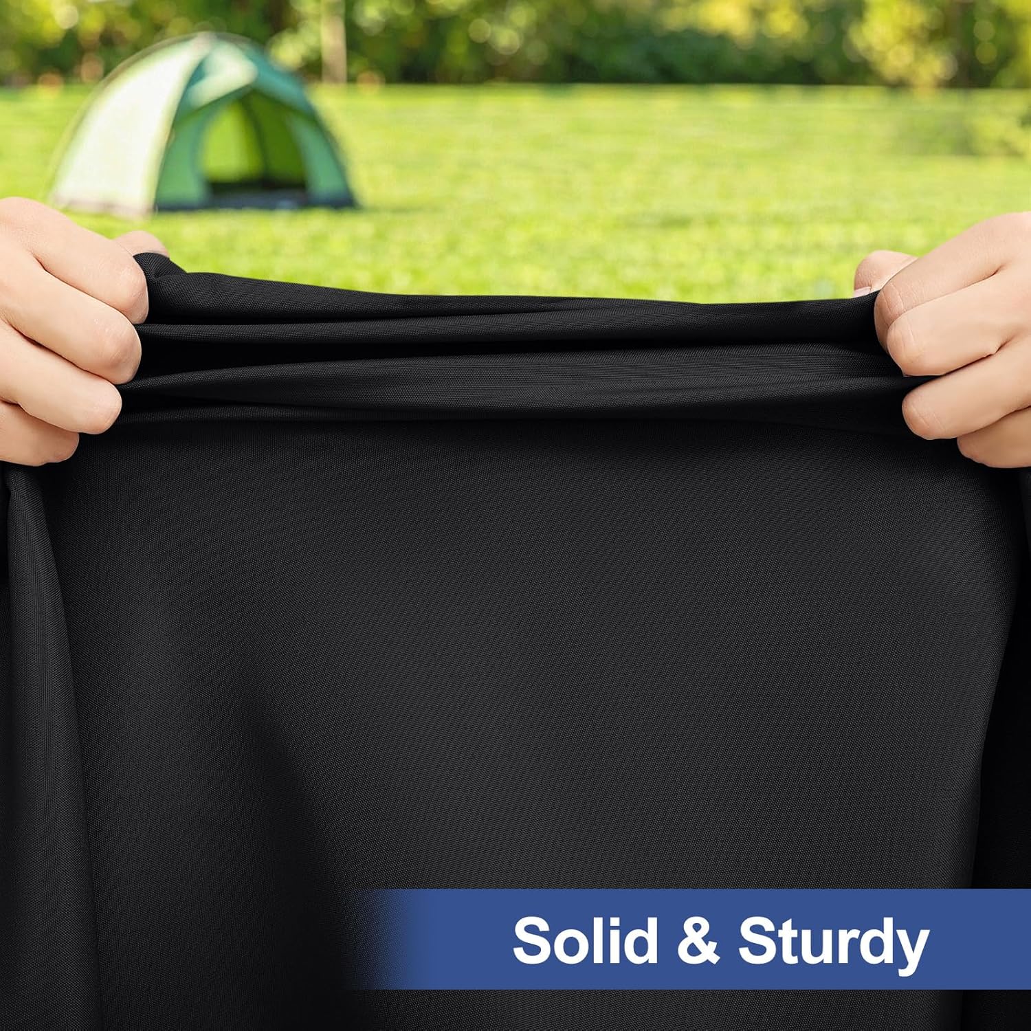 Detalle 2 de homing Rectangle Table Cloth Cover (Waterproof Polyester Elastic Fitted), Black 30" x 48