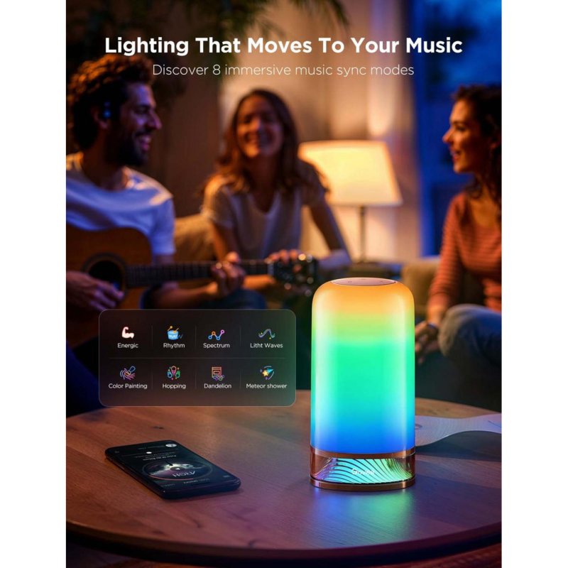 Thumbnail 1 de Govee H6022: lámpara de mesa inteligente multicolor con Wi‑Fi y Bluetooth
