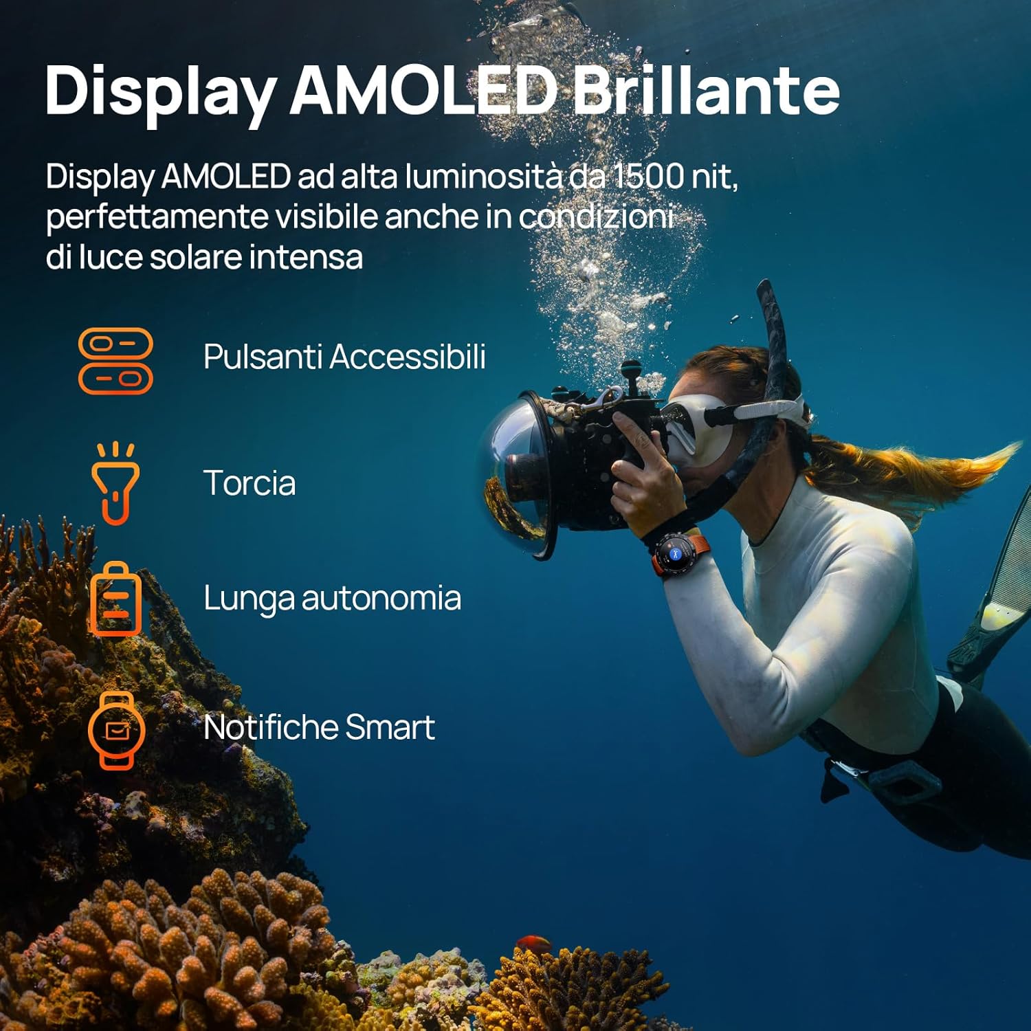 Thumbnail 5 de Mibro GS Explorer S smartwatch GPS con display AMOLED 1,32", doppia frequenza e impermeabilità 10 ATM