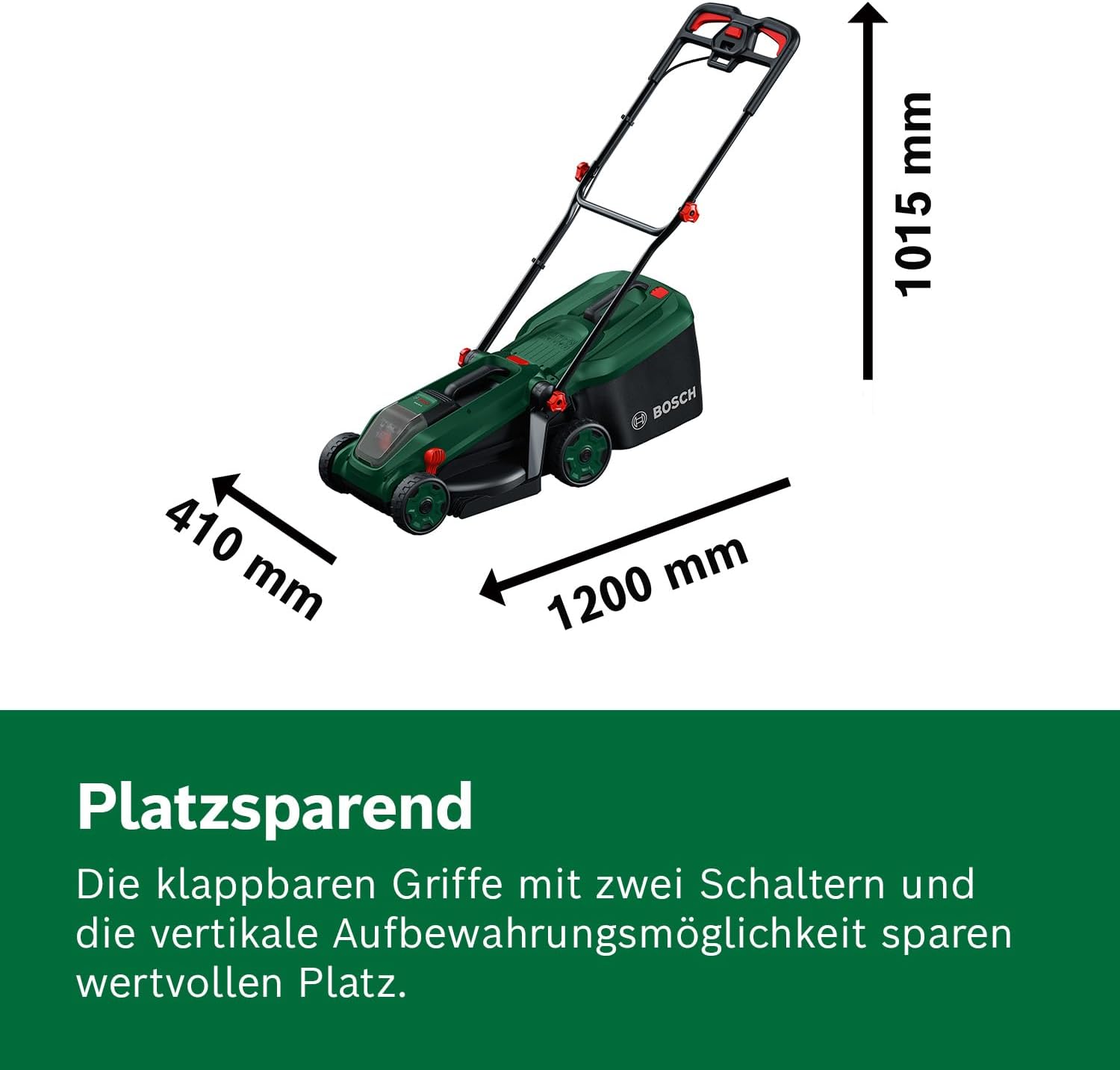 Thumbnail 5 de Bosch Akku-Rasenmäher ROTAK18V-34 – 34 cm Schnittbreite, 35 l Fangkorb (inkl. Akku & Ladegerät)