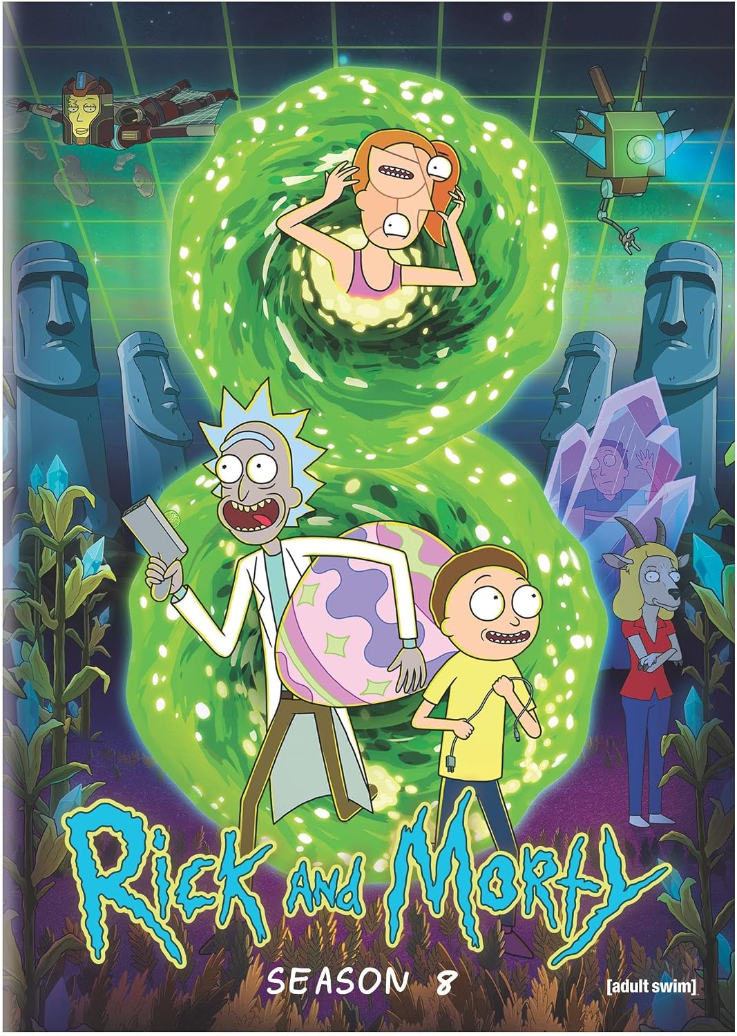 Detalle 2 de Rick and Morty 883929838783: The Complete Eighth Season DVD, 2 Discs