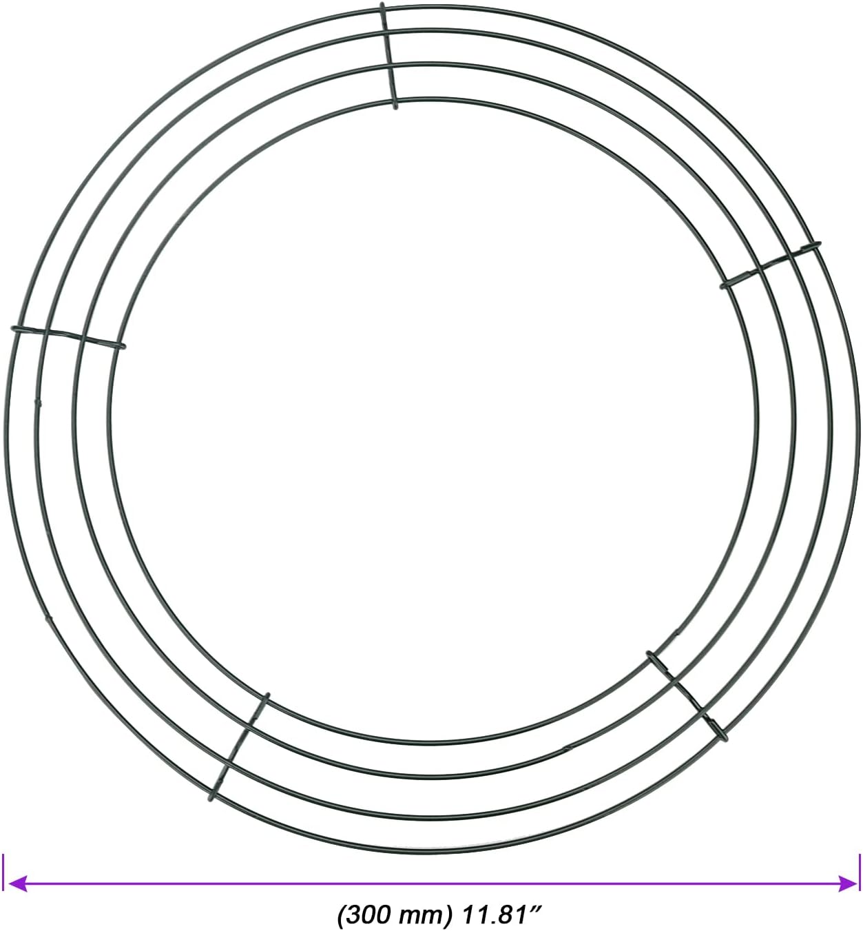 Thumbnail 1 de JOIKIT 10 Pack 12 Inch Metal Wire Wreath Frame, 30cm Green Wire Wreath Rings for Wedding Decorations