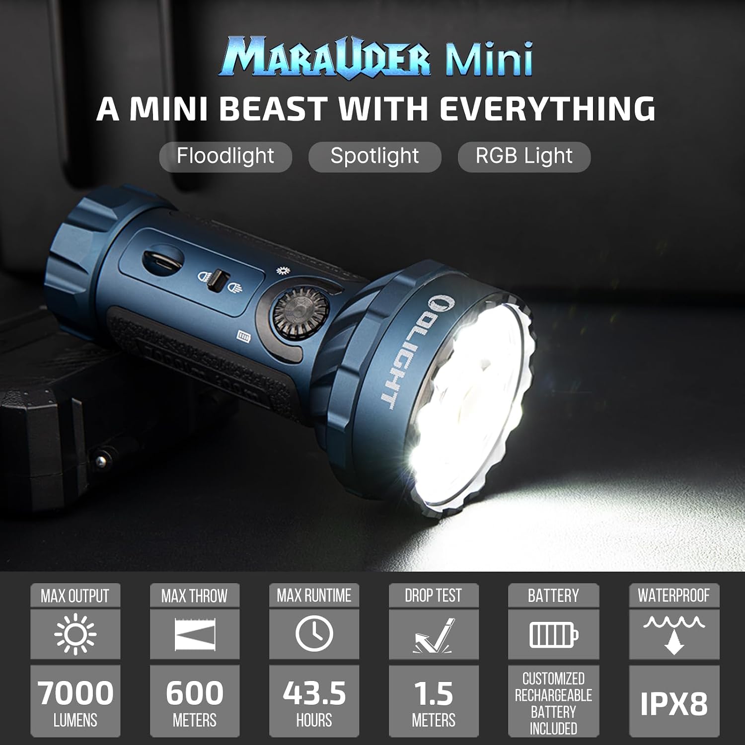 Detalle de OLIGHT Flashlight Marauder Mini