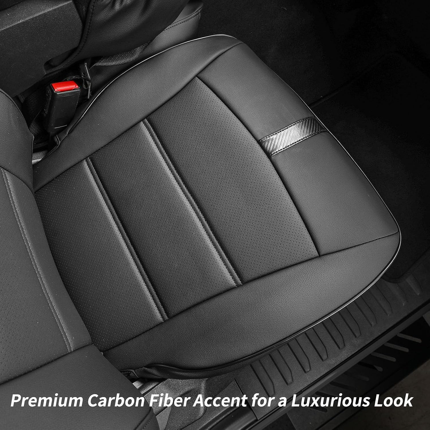 Thumbnail 4 de Coverdream Front Seat Covers for 2015-2020 Ford F-150 SuperCrew & 2017-2022 F-250/F-350 CrewCab (2-Pack, Black & Carbon Fiber)