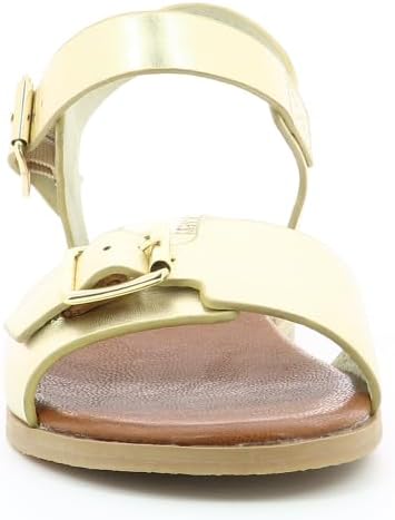 Detalle 2 de Kickers Bucidi Sandalen/Damen Camel – Leder Obermaterial, Futter aus Leder, flacher Absatz, mittelweite