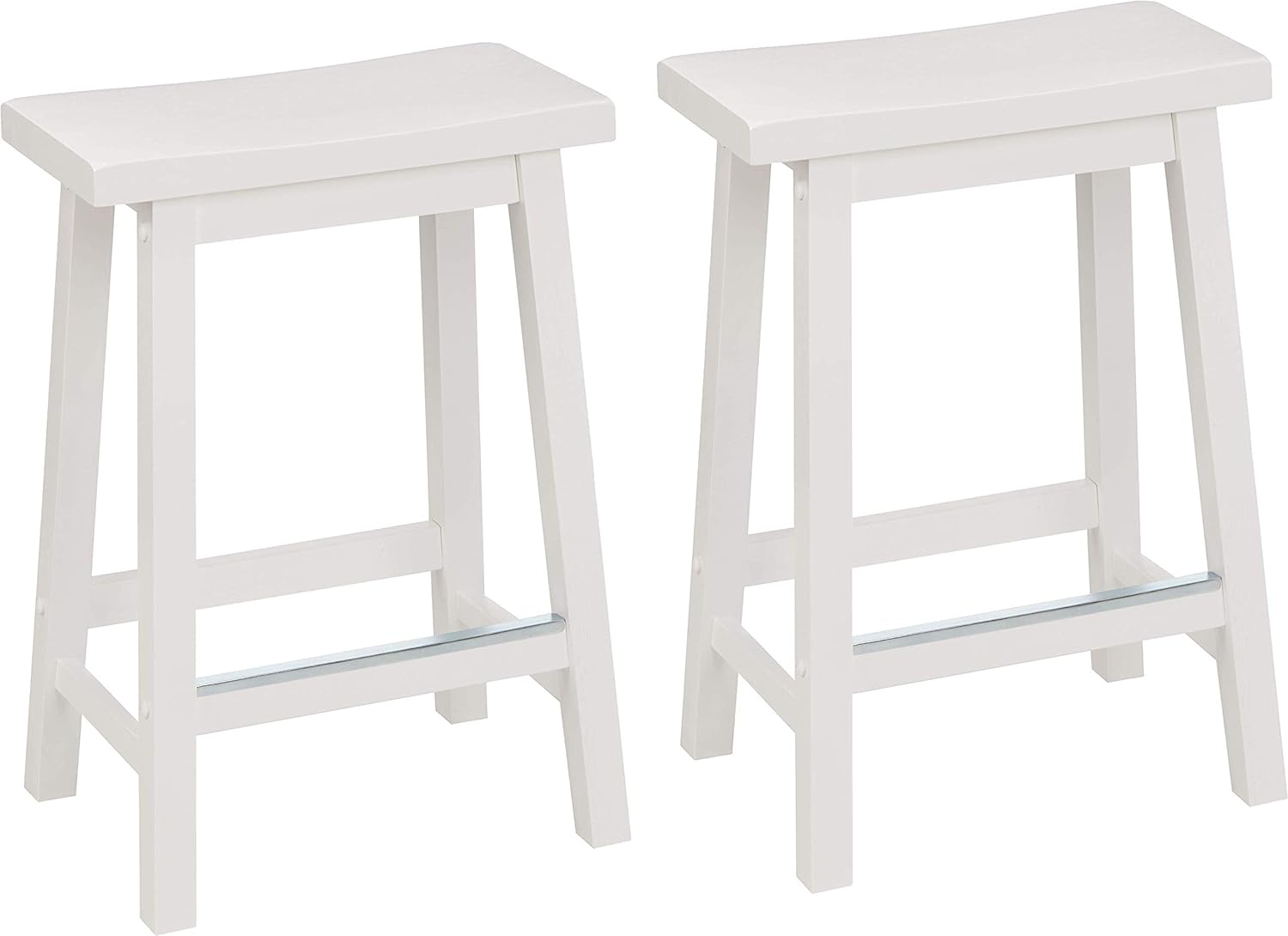 Thumbnail 6 de Amazon Basics Küchenhocker aus Massivholz – 2er-Set, 74 cm, Schwarz, Sattelsitz