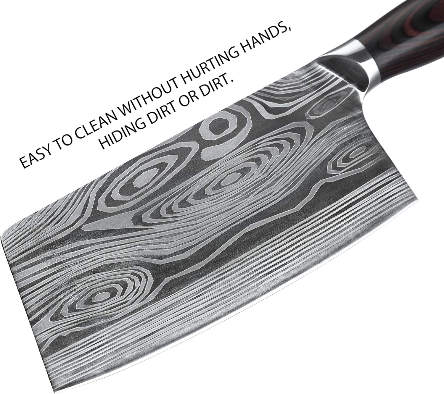 Thumbnail 6 de Theexecva Hackmesser Fleischerbeil 7 Zoll – Cleaver aus hochgekohltem Edelstahl für Küche & Restaurant