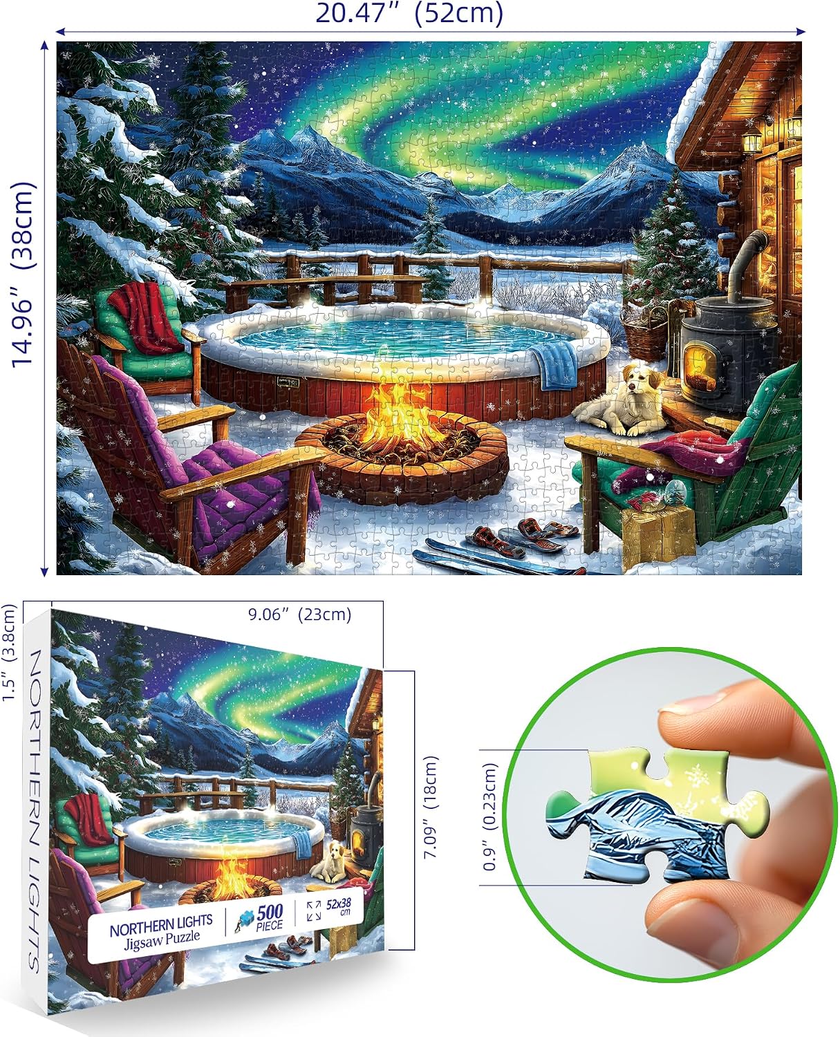 Thumbnail 1 de MINIWAN 500-Piece Aurora Jigsaw Puzzle