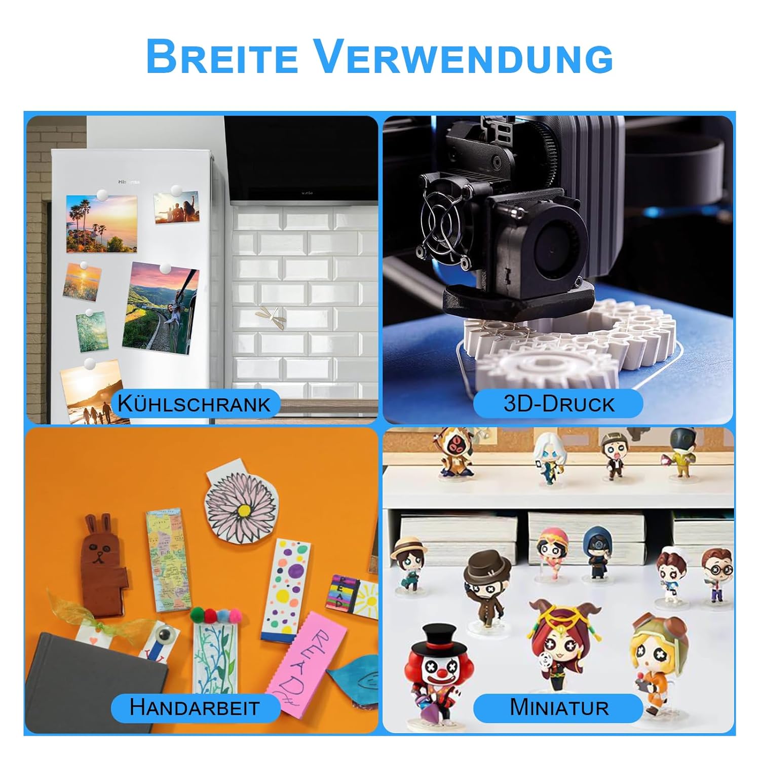 Detalle de Delaga 300 Stück Magnete Extra Stark 4x2 mm – Mini Magnete für Magnettafel, Kühlschrank, Whiteboard und Pinnwand