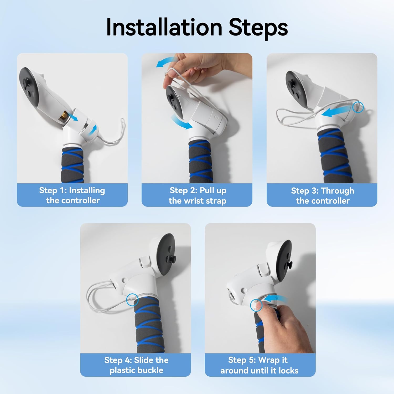 Thumbnail 6 de AMVR Upgraded Handle Attachment for Meta/Oculus Quest 3S and Quest 3 controllers (3-in-1 long grips)