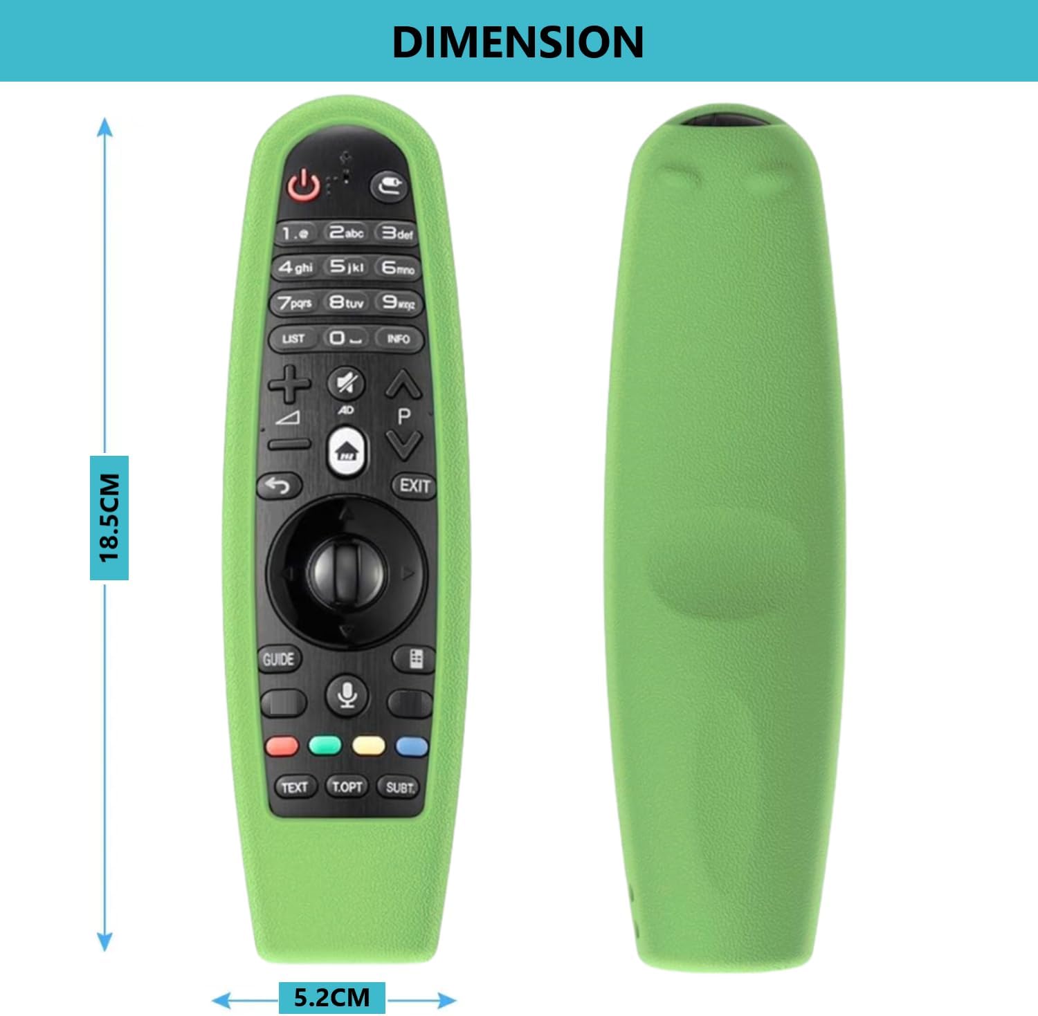 Thumbnail 2 de Silicone protective case for LG Magic Remote AKB75855501 (MR20GA, MR19BA, MR18BA, MR650A, MR600) – Glow Green
