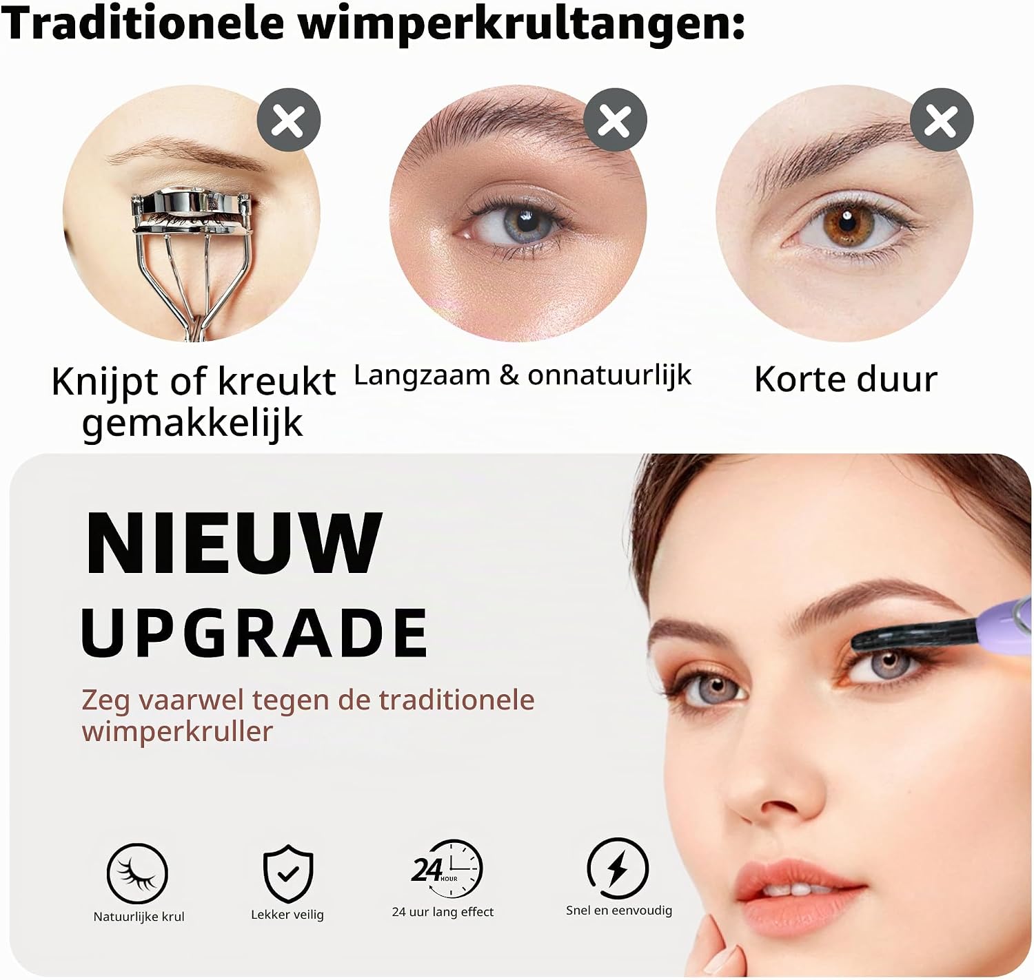 Thumbnail 2 de EYECURL S600 verwarmde wimperkrultang met temperatuurregeling en led-display