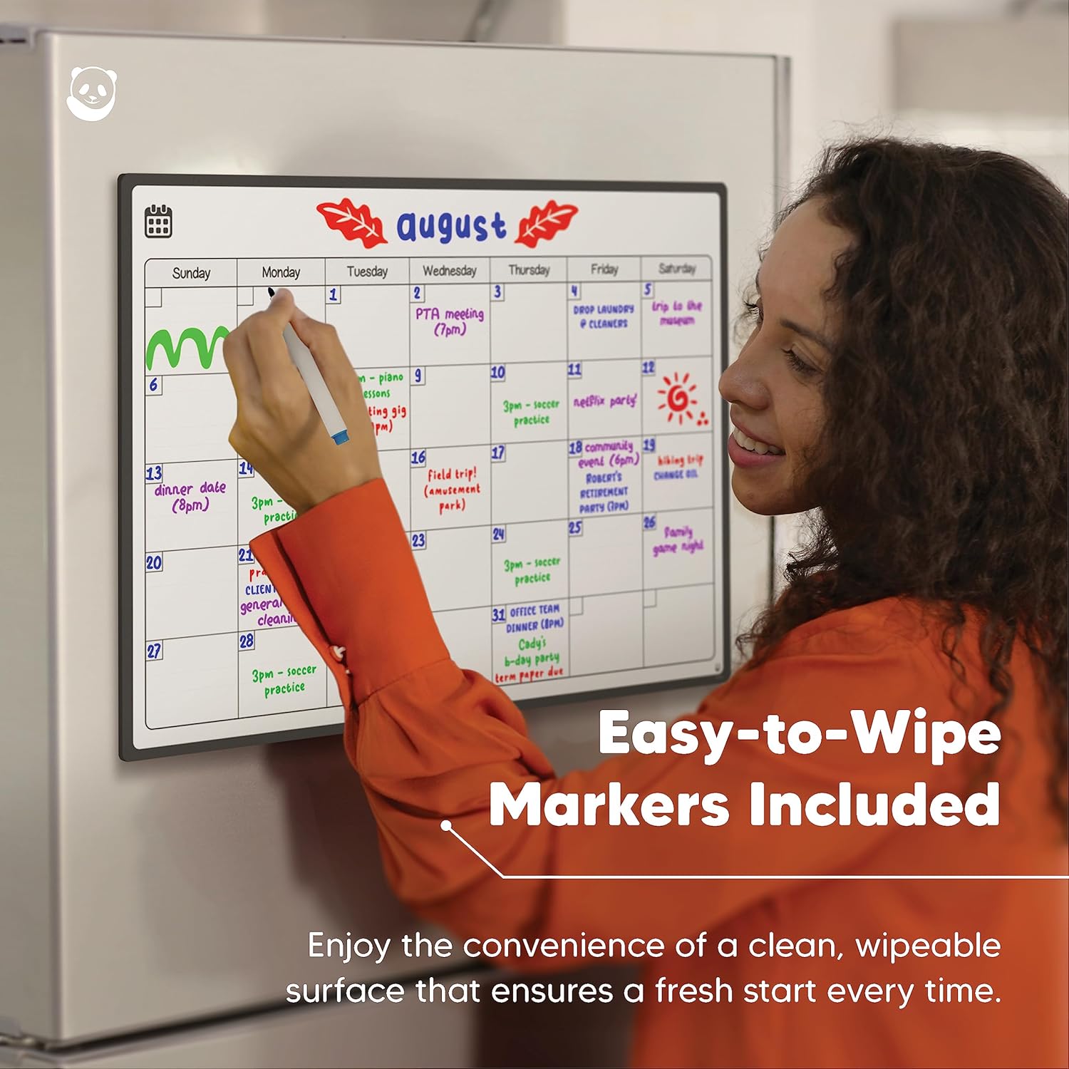 Detalle de Smart Panda Magnetic Fridge Whiteboard Calendar