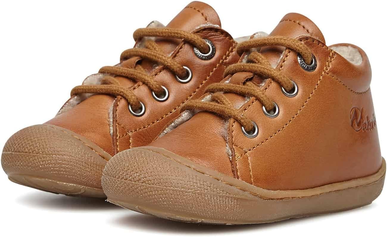 Detalle de Naturino Unisex Kid's Cocoon First Walker Shoe: prima camminata in pelle con interni in lana