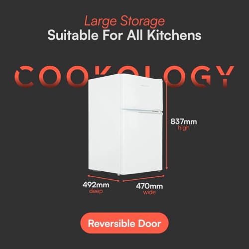 Detalle 2 de Cookology 87L 47cm Under-Counter Fridge Freezer - White