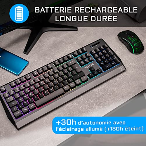 Thumbnail 4 de The G-Lab Combo Tungsten: Clavier et Souris Gaming Sans Fil, RGB et Performance