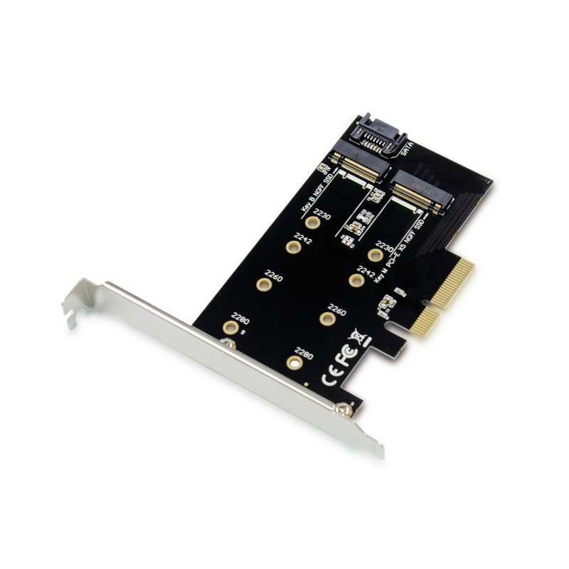 Detalle de Conceptronic Emrick Adaptador PCIe SSD M.2 2 en 1: versátil y adaptable para NVMe