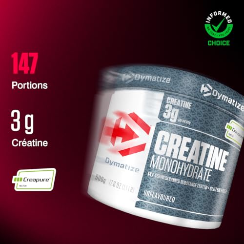 Thumbnail 1 de Dymatize Creatine Monohydrate Unflavoured Powder 500g - 100% Creapure Creatine