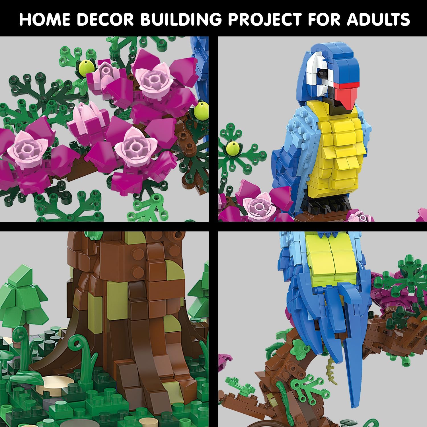 Thumbnail 5 de TG BLOCKS Micro Brick Flower Parrot Toy — Flowering Tree Design for Creative Play and Display