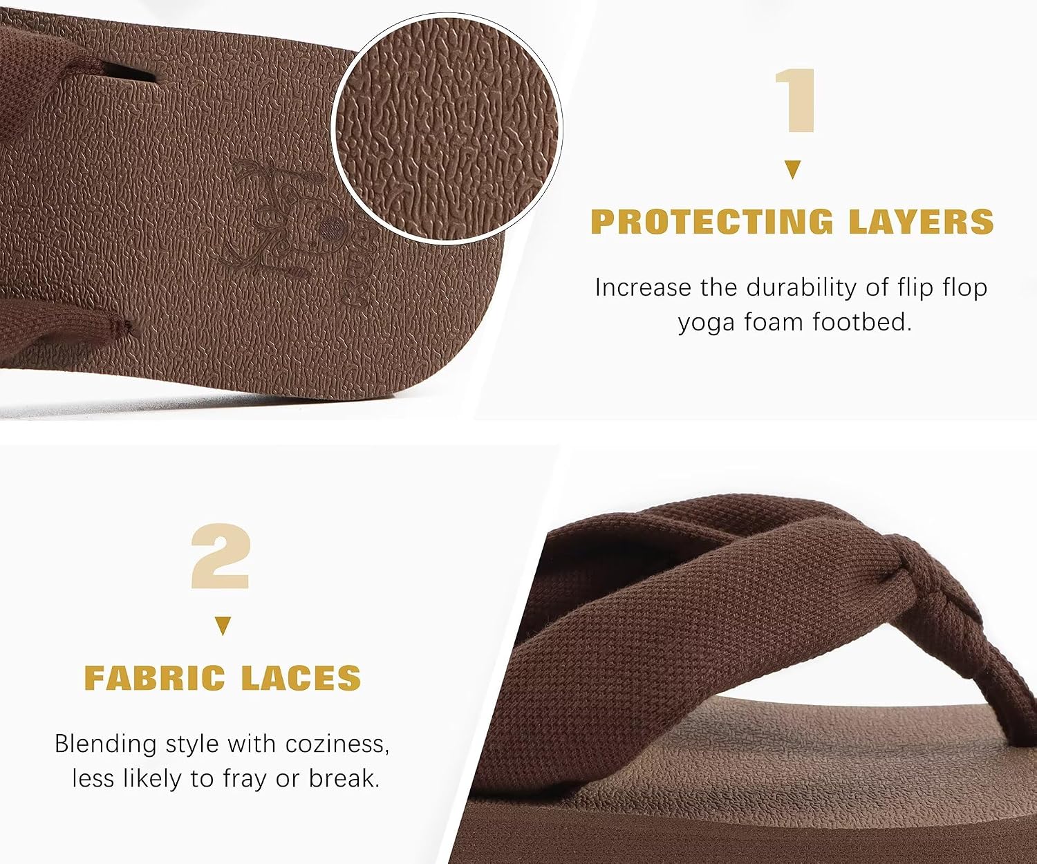 Thumbnail 4 de KuaiLu Flip Flops for Women with Arch Support Sandals