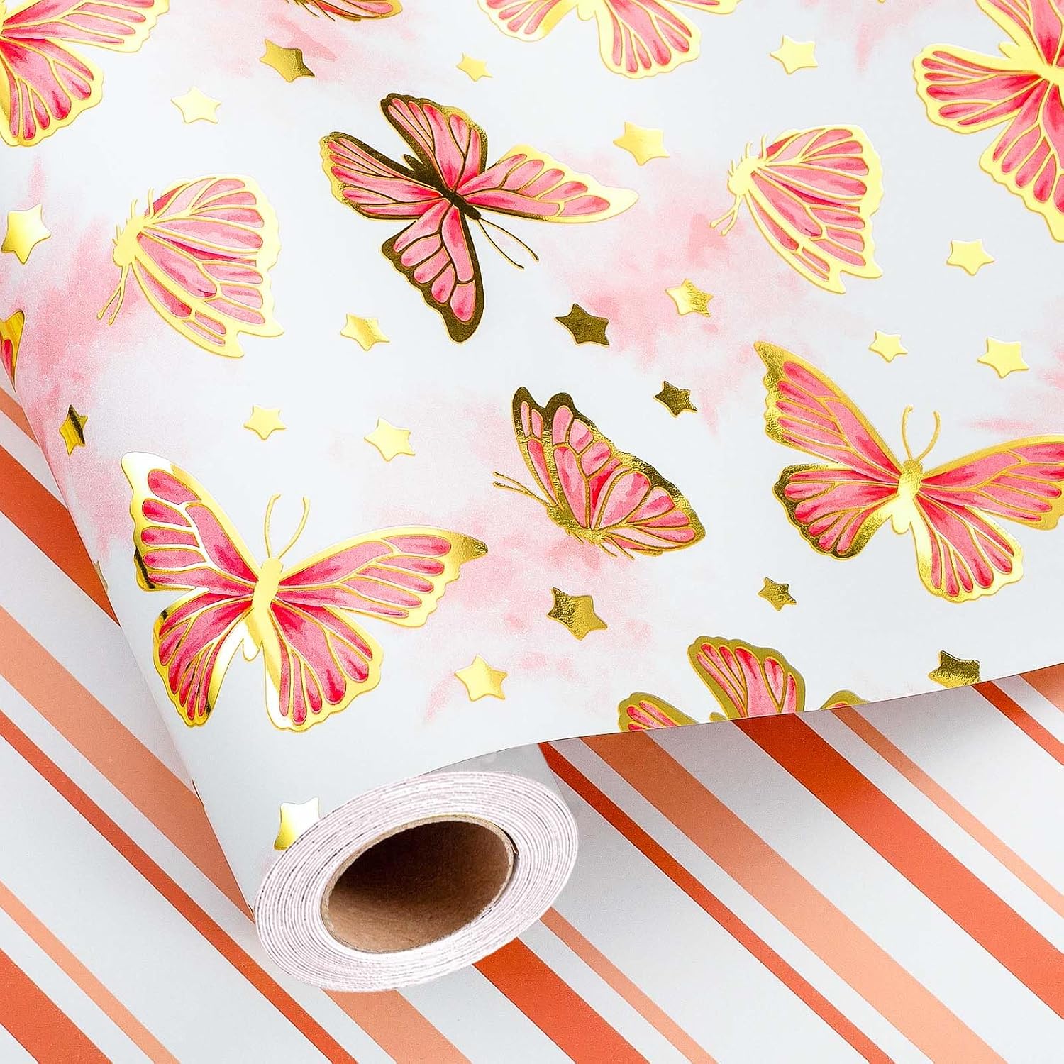 Detalle 2 de MAYPLUSS Gift Wrapping Paper Roll, 17 Inch x 16.5 Feet