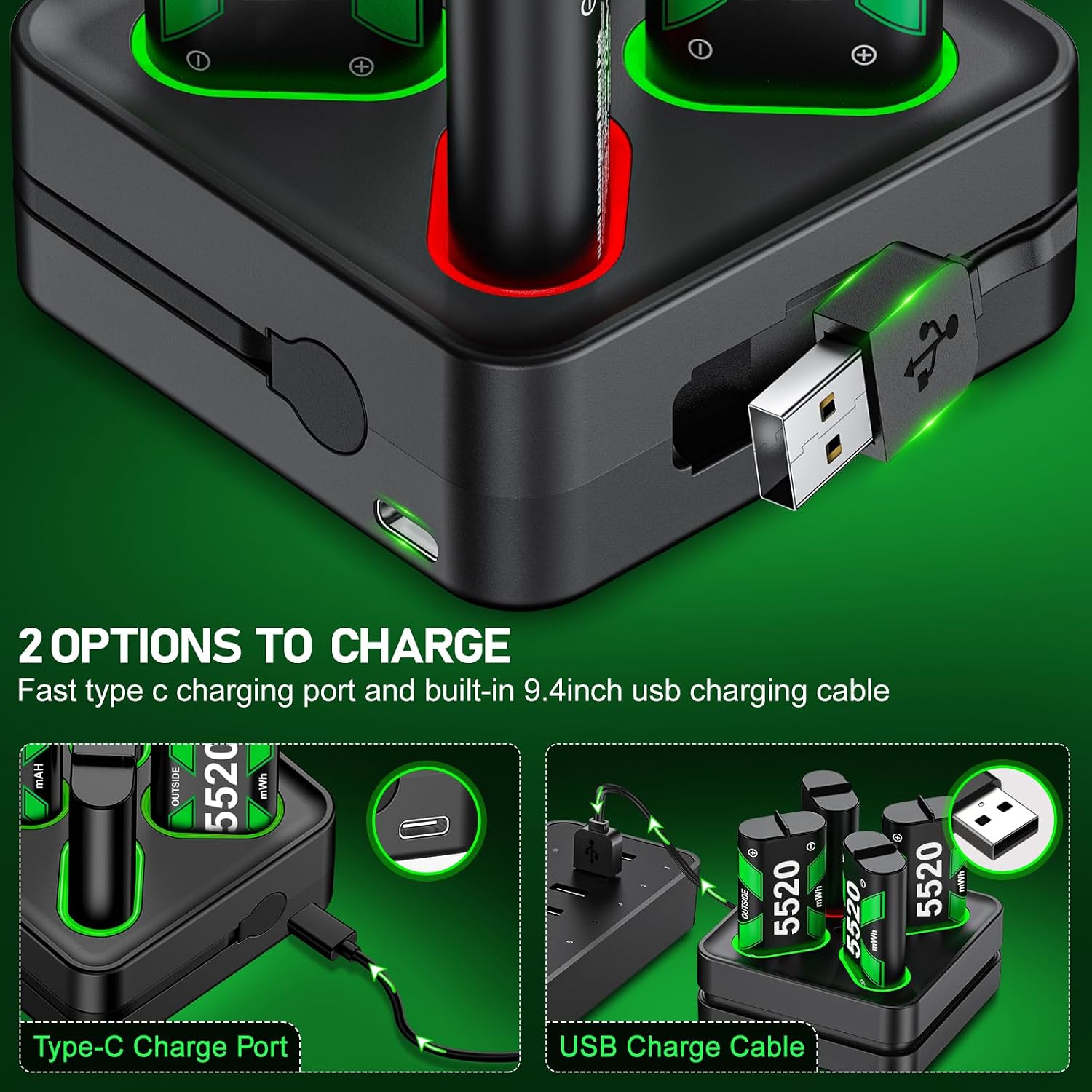 Thumbnail 5 de HASACOOL Controller Battery Pack 5520 mWh for Xbox controllers