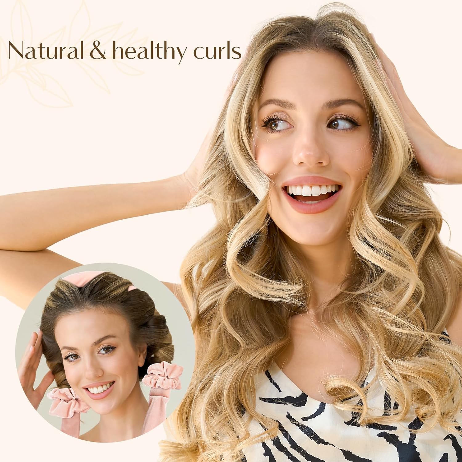 Detalle 2 de Yanibest Heatless Hair Curler: Overnight Ribbon Wrap for No-Heat Styling
