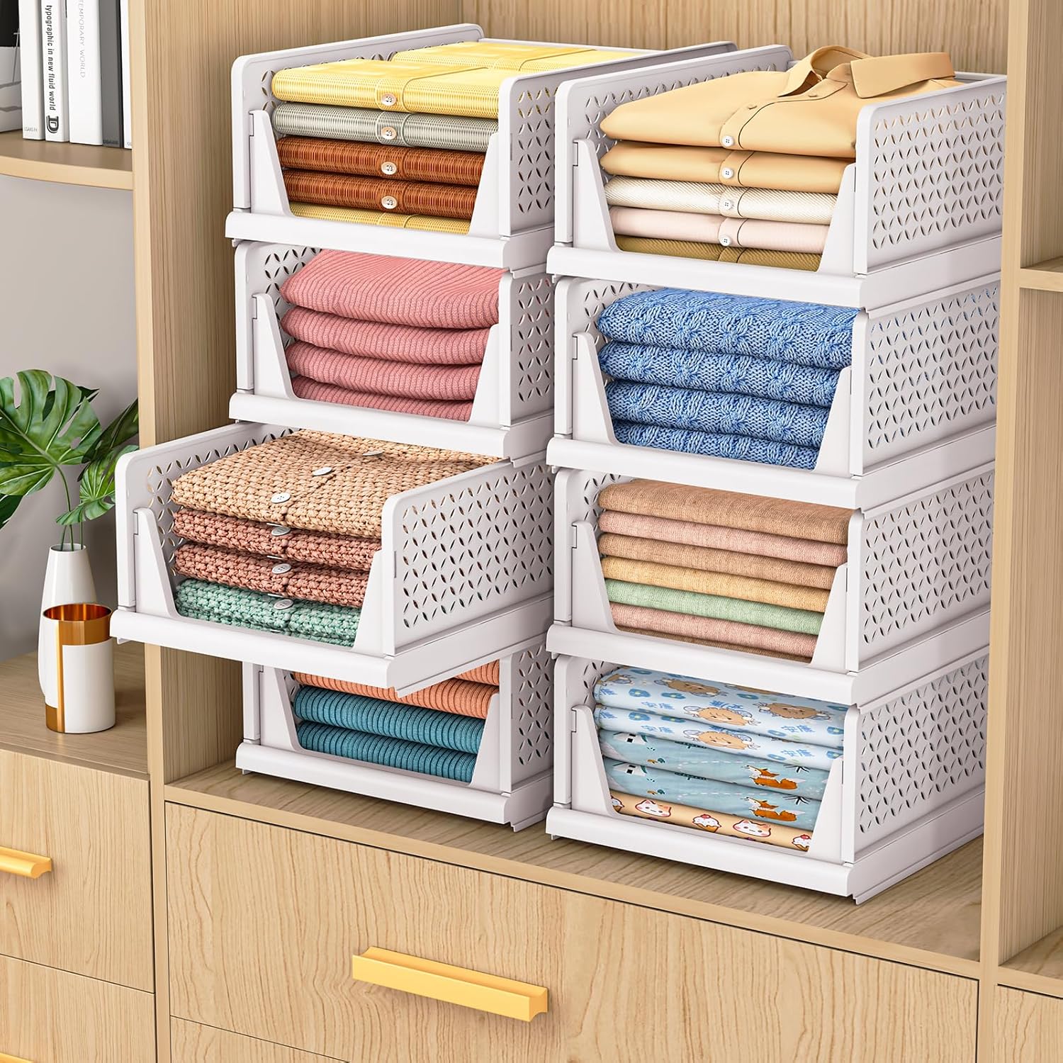 Detalle 2 de TidyIsles Organizador Armario Plegable 4 unidades
