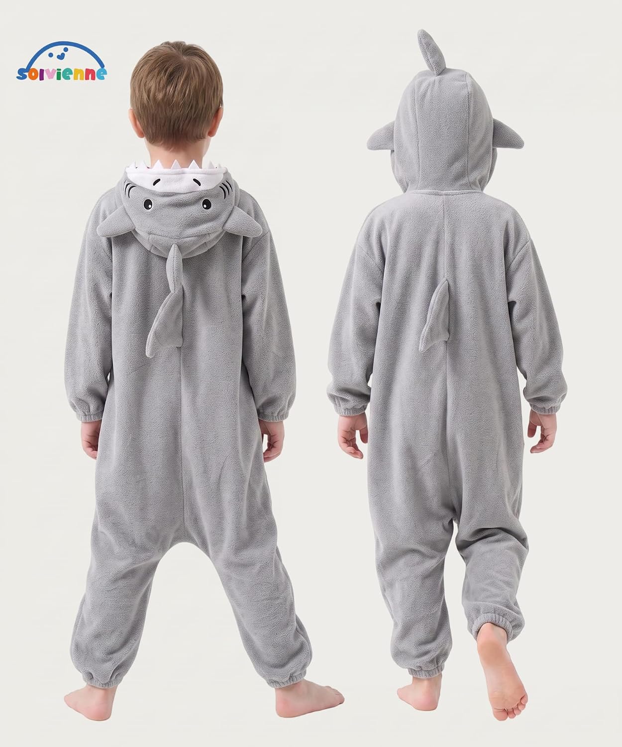 Detalle 2 de Solvienne Kids Plush Halloween Onesie with Zip Front and Pockets