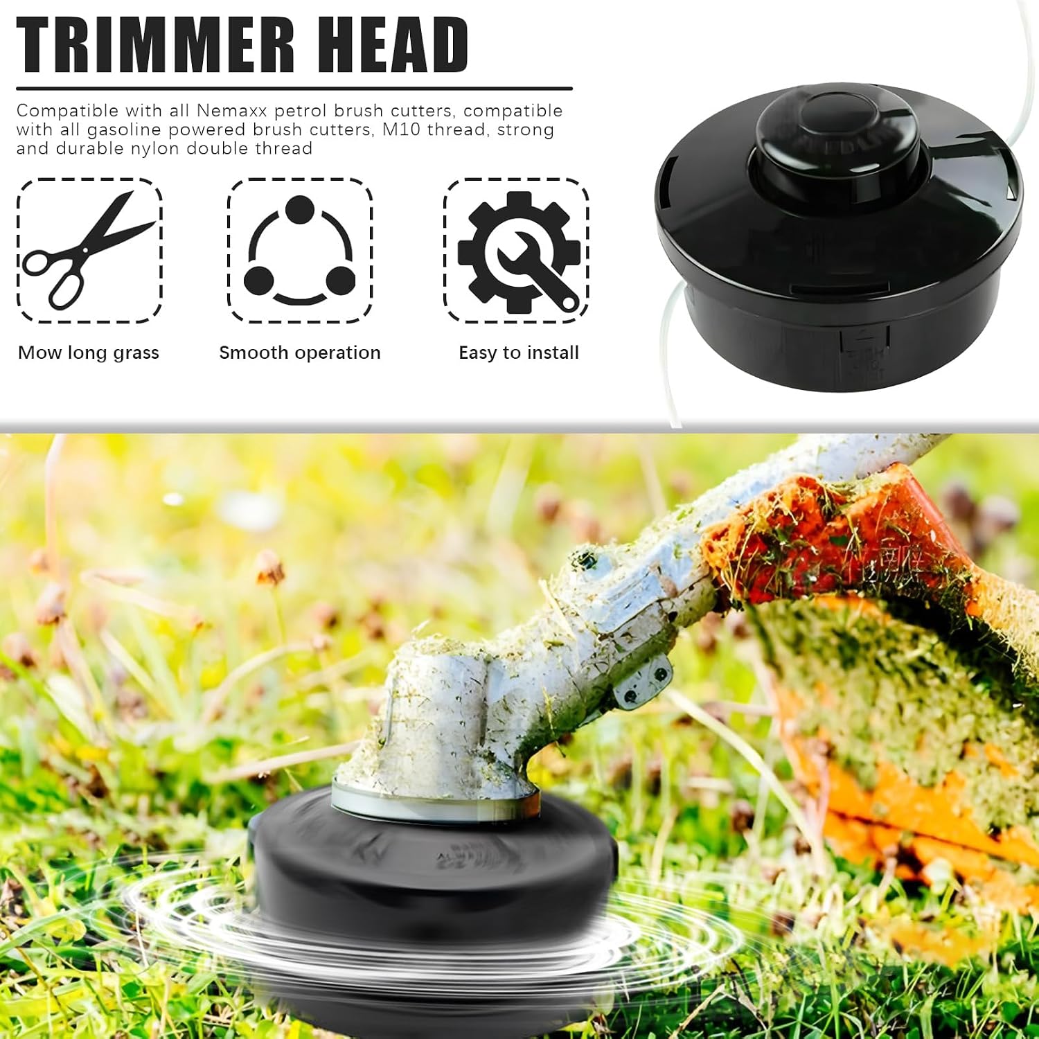 Thumbnail 6 de Hundredweat trimmerkoppen met dubbele draad, M10 x 1,25, set van 2