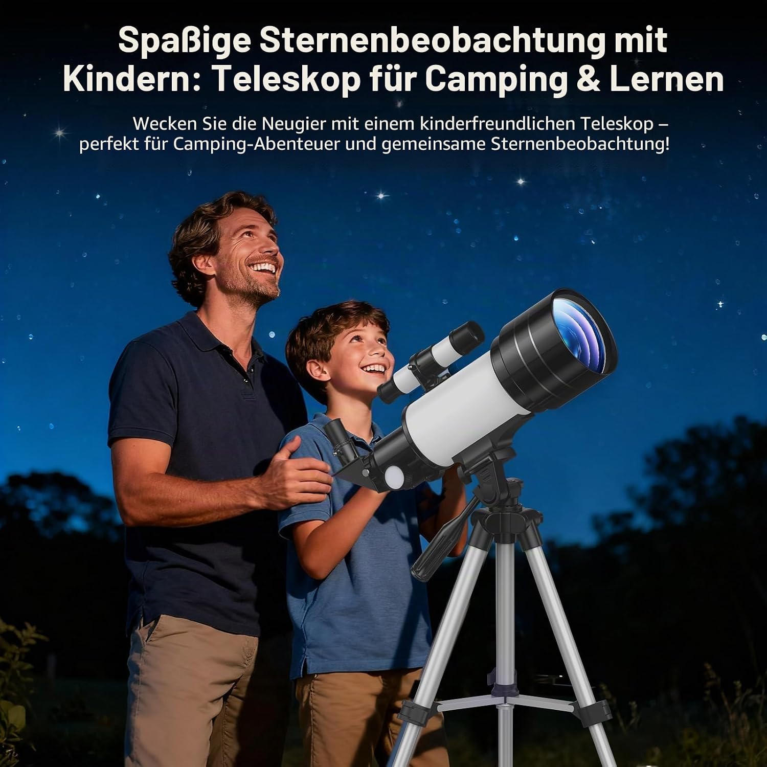 Thumbnail 6 de Astronomisches Teleskop Refraktor 70/300 mm von Xyvolve – ideal für Anfänger