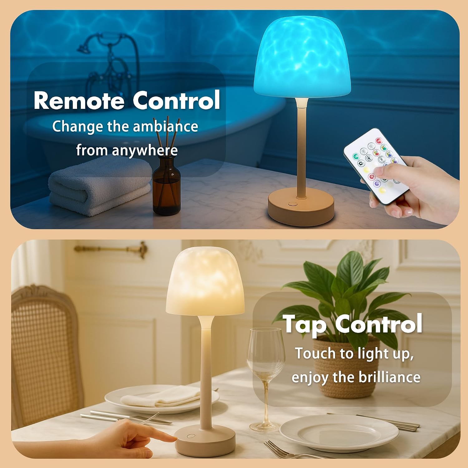 Detalle 1 de Lazukes BG0009A1 Waterproof Shower Lamp with Ocean Wave Projector & Remote