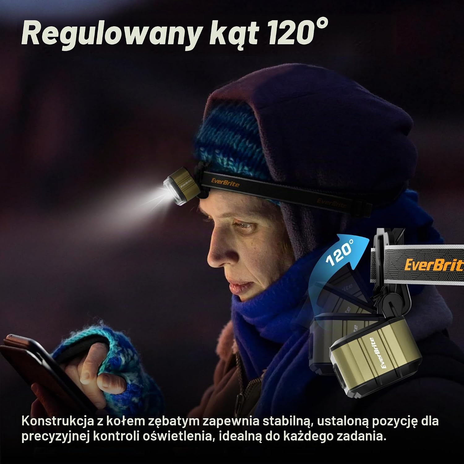 Thumbnail 6 de EVERBRITE E021078 – akumulatorowa latarka czołowa LED, 7 trybów, 400 lm