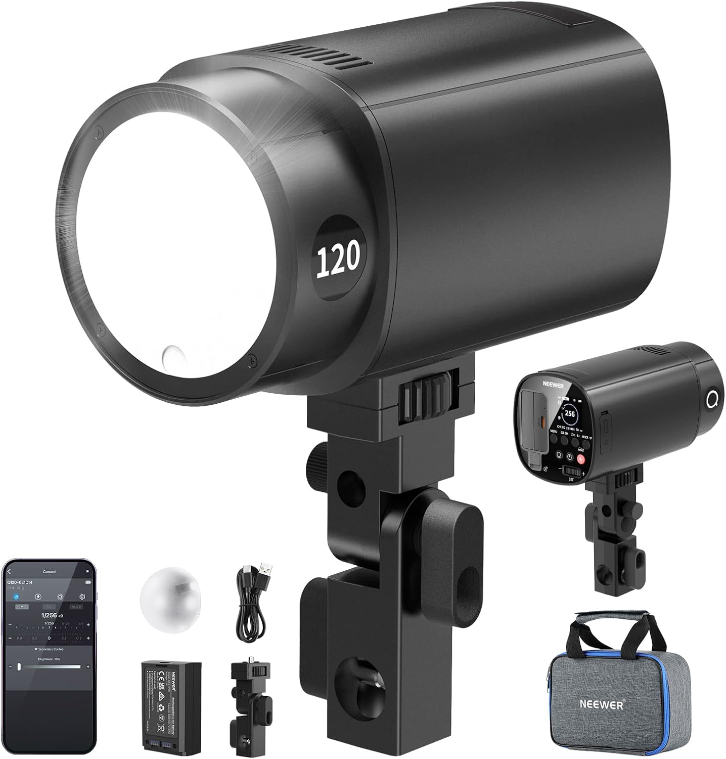 Detalle de NEEWER 120Ws 2.4G TTL Outdoor Strobe Flash: Portable, High-Speed Shooting companion