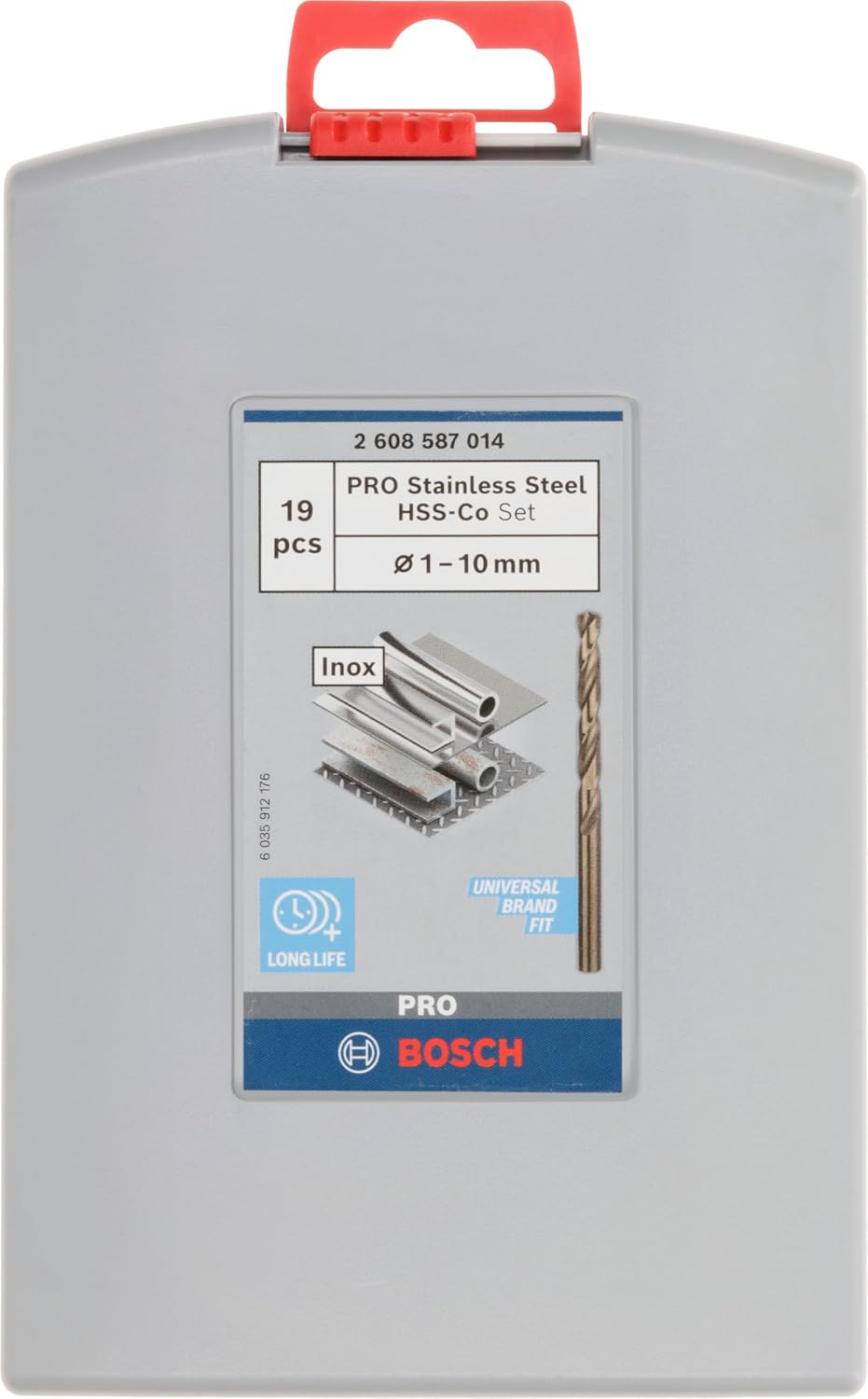 Thumbnail 1 de Bosch Professional 2608587014 19-Piece HSS-Cobalt ProBox Metal Drill Bit Set (1mm–10mm)