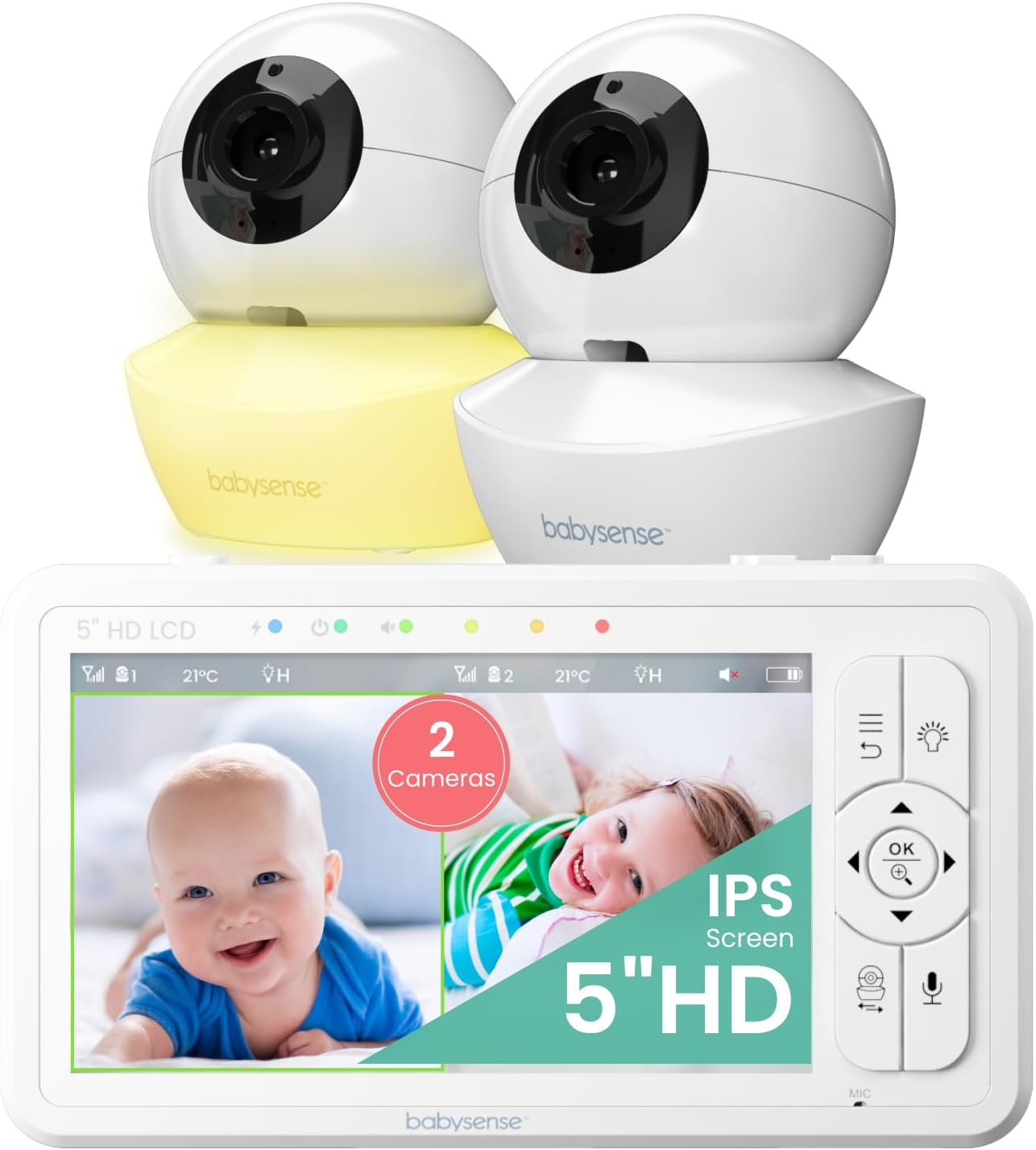 Babysense 5" 720p baby monitor