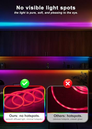 Detalle de ezmyma Neon Rubans LED 5M RGBIC — Ruban LED flexible et étanche avec contrôle d’app via app
