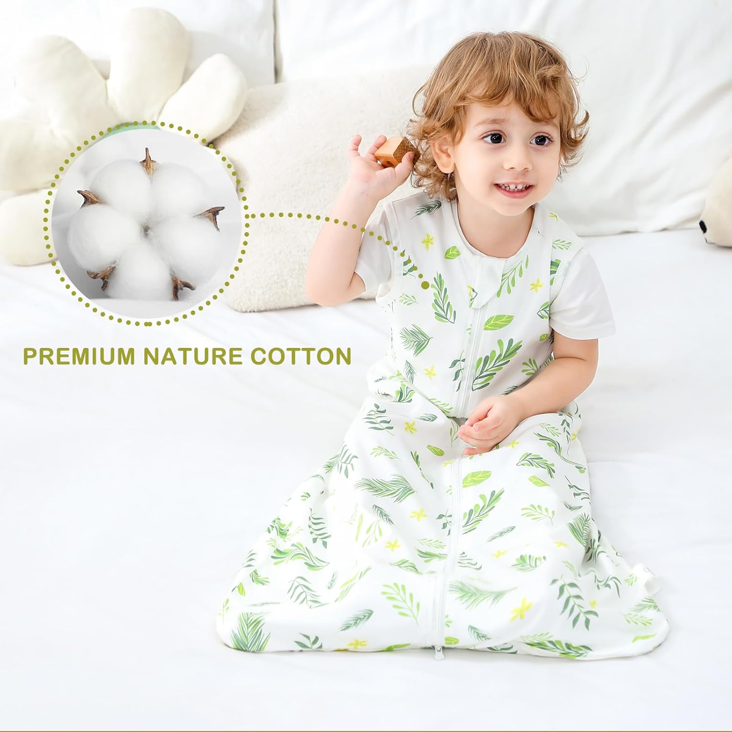 Thumbnail 3 de Nivolltha 2 Pack Super Soft 0.5 TOG Baby Sleeping Bags – 100% Cotton, Breathable Summer Wearable Blankets (18-36 Months)