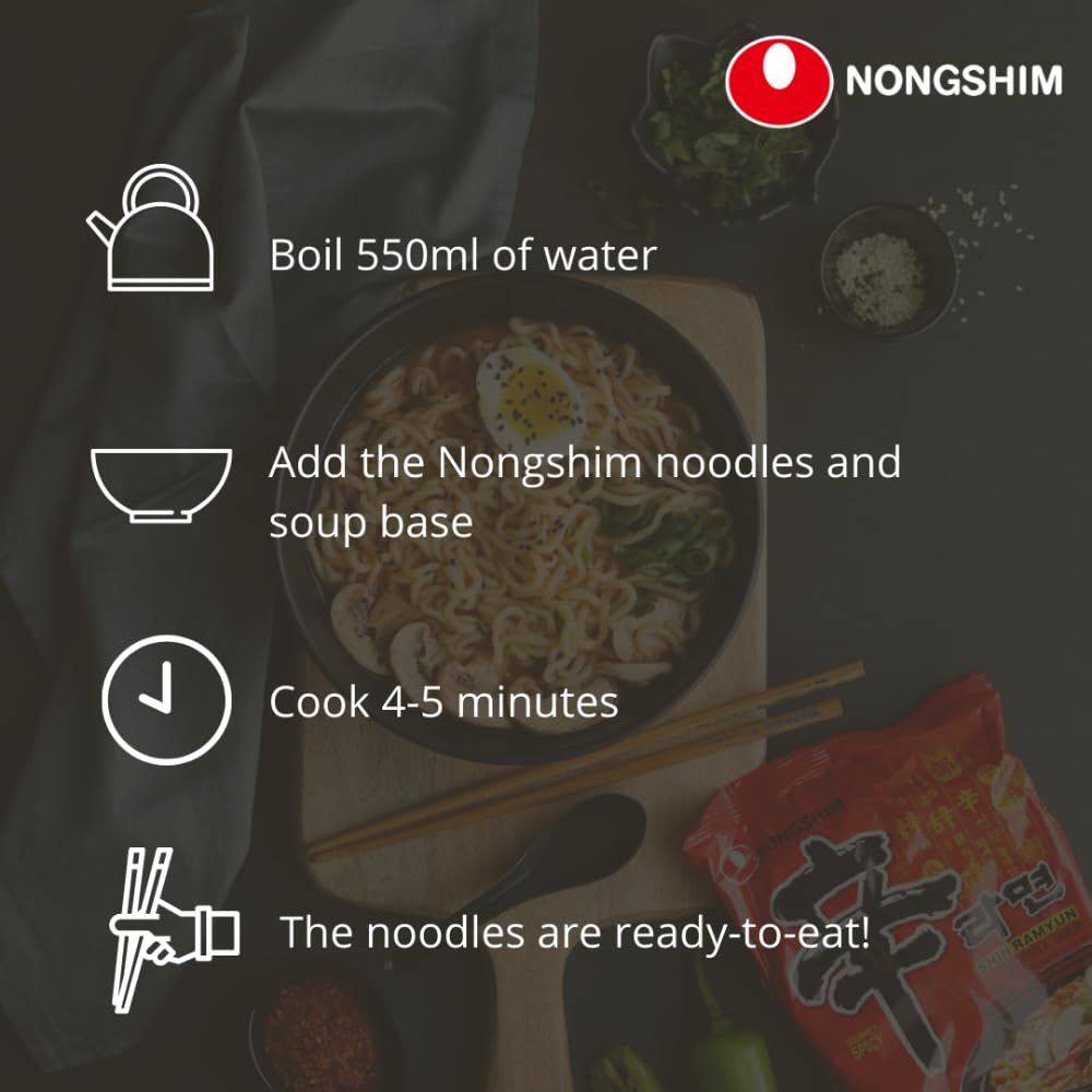 Thumbnail 5 de Nong Shim Soon Veggie Ramyun – Milde koreanische Gemüse-Nudelsuppe, 112 g