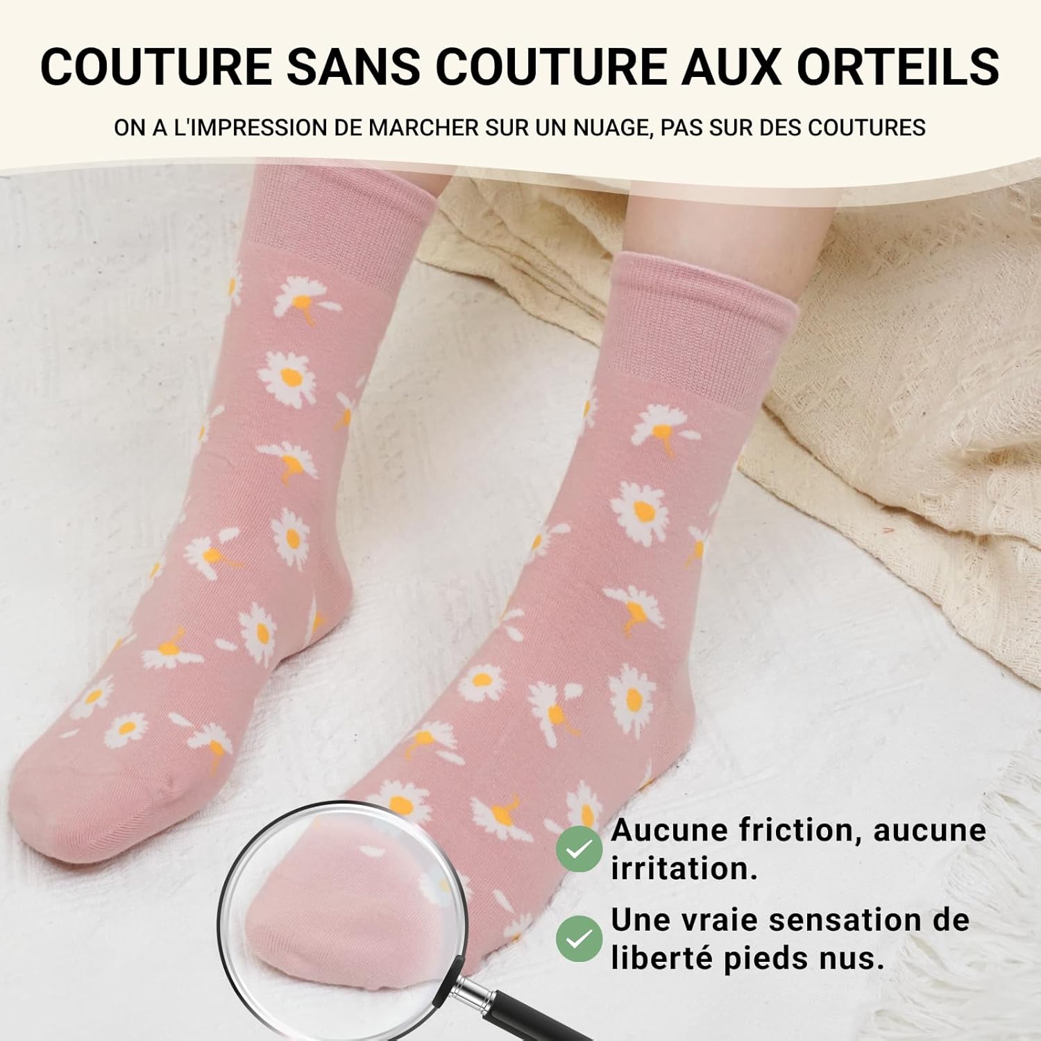 Thumbnail 4 de LOFIR Chaussettes sans élastique 4 paires
