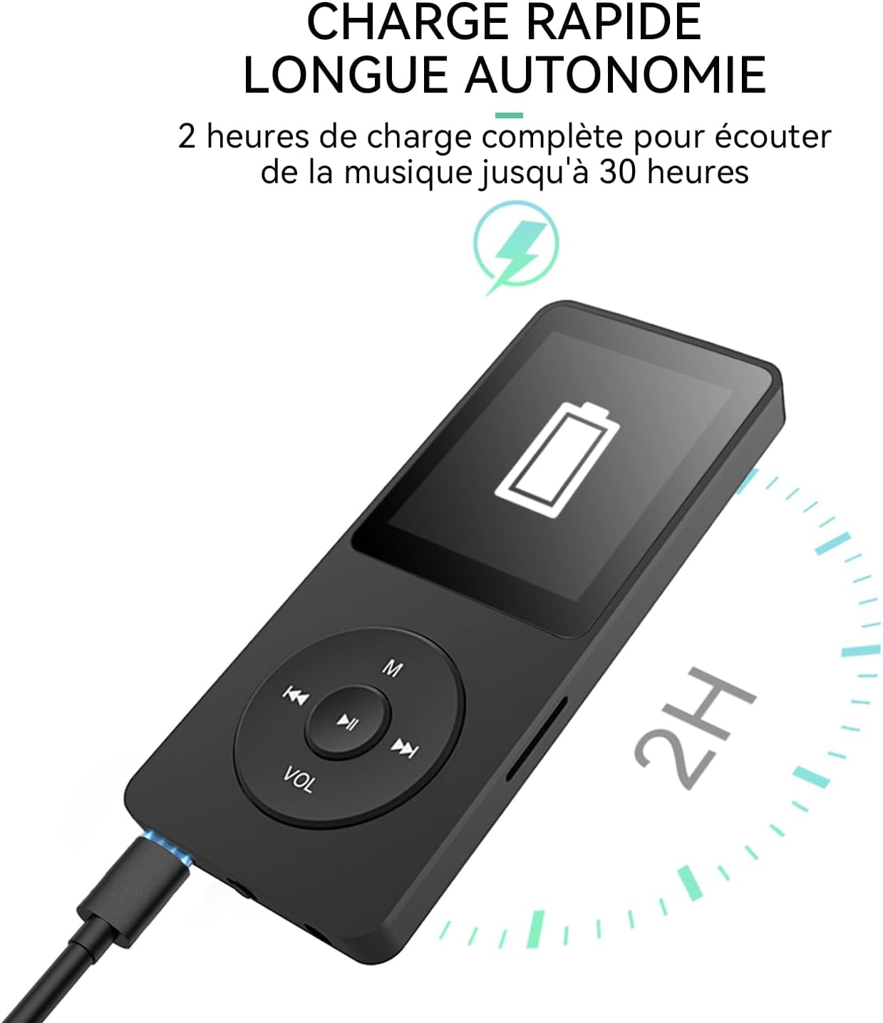 Thumbnail 5 de AGPTEK A02XT MP3-speler, 32 GB, Bluetooth 5.3 en lcd-scherm van 1,8 inch