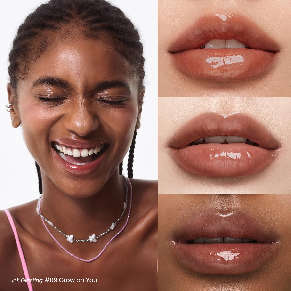 Detalle de Peripera Ink Glasting Lip Gloss 009 Grow on You (Non-Sticky, Gloss Shine, 4XL Wand)