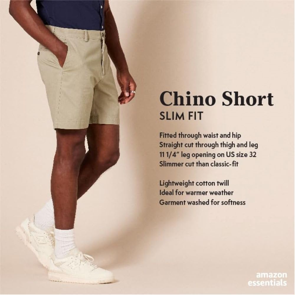 Thumbnail 1 de Amazon Essentials Men's Slim-Fit 7" Chino Shorts